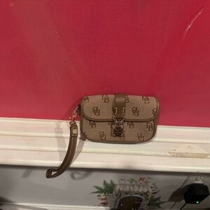 Dooney & Bourke Tan Monogram Wristlet